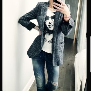 Zara Herringbone Blazer